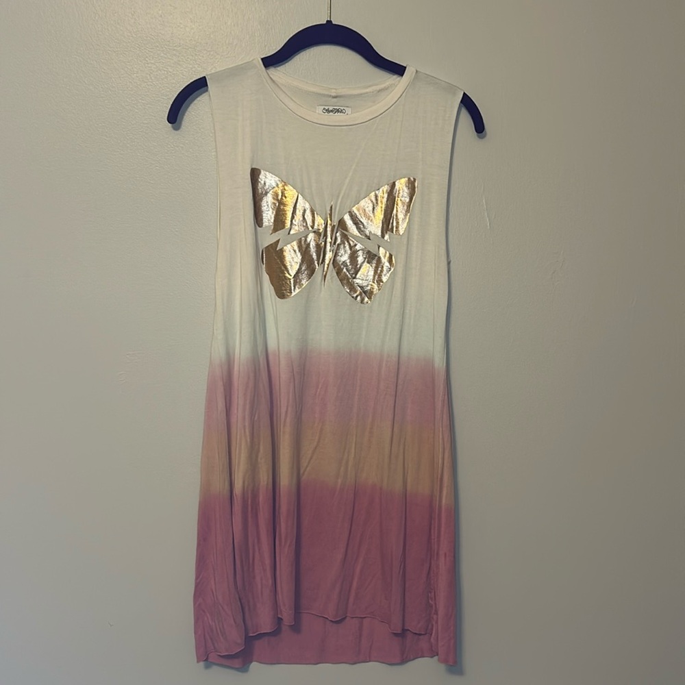 Lauren Moshi Gradient Dress with Gold Butterfly